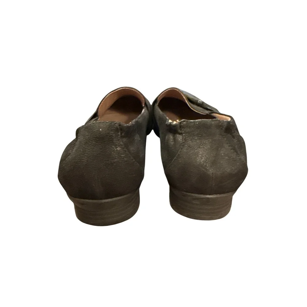 Dansko Loafers Womens‎ 41 Black Leather Metallic Bow Flats 2724100200
